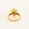 Bague 57 Bague en or jaune 750 avec émeraude ovale et diamants 58 Facettes LP1053/12