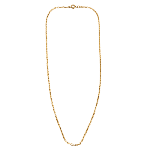 Collier Chaîne maille forçat jaseron en or jaune 750/1000 58 Facettes LP1096/8