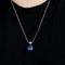 Collier Collier - Pendentif goutte d’eau en or blanc avec saphir et diamant 58 Facettes LP1107/16