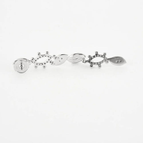 Boucles d'oreilles Boucles d’oreilles pendantes en or blanc 750 et diamants 58 Facettes LP1062/16