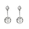 Boucles d'oreilles Paire de Dormeuse en or jaune et or gris, diamants taillés en rose 58 Facettes MON1230-1