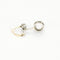 Boucles d'oreilles Paire de Dormeuse en or jaune et or gris, diamants taillés en rose 58 Facettes MON1230-1