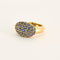 Bague 54 Bague dôme en or jaune 18 carats pavée de saphirs birmans 58 Facettes LP1065/12