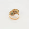 Bague 57.5 Bague Toi et Moi en or rose et blanc, émeraudes et diamants 58 Facettes LP1066/12