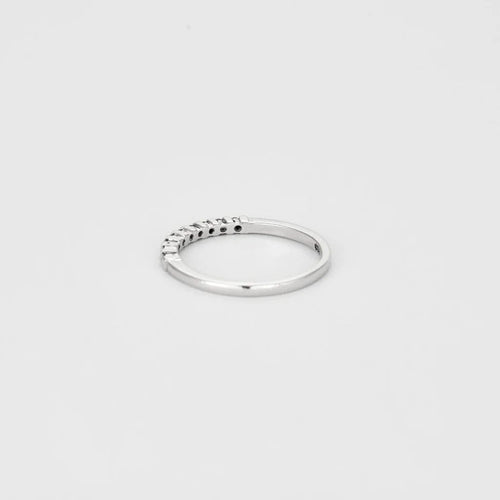 Bague 54 Alliance américaine demi-tour en or blanc 18 carats et diamants 58 Facettes LP1034/13