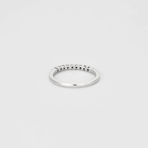 Bague 54 Alliance américaine demi-tour en or blanc 18 carats et diamants 58 Facettes LP1034/13