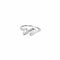 Bague 56 Bague mouvementée en or blanc sertie d’un diamant taille brillant 58 Facettes LP1112/13