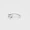 Bague 56 Bague mouvementée en or blanc sertie d’un diamant taille brillant 58 Facettes LP1112/13