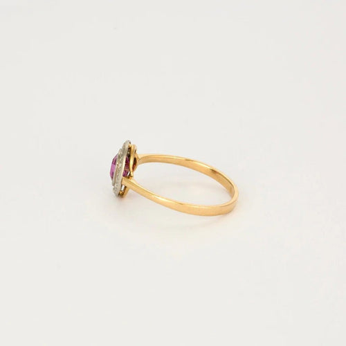 Bague 56 Bague - rubis et diamants en or jaune et blanc 58 Facettes LP1111/13