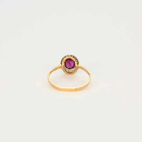Bague 56 Bague - rubis et diamants en or jaune et blanc 58 Facettes LP1111/13
