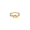 Bague 55 Bague solitaire nœud en or jaune et blanc 18 carats avec diamant 58 Facettes LP1297/11