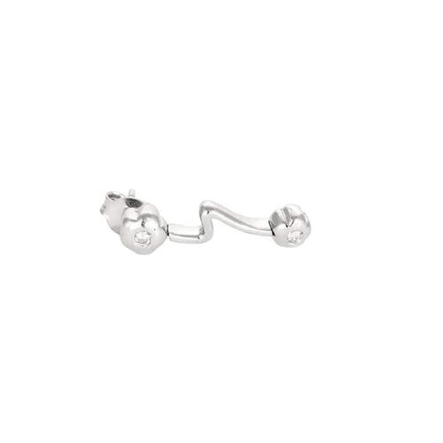 Boucles d'oreilles Boucles d’oreilles jonc pendantes en or blanc 750 et diamants 58 Facettes LP1223/17