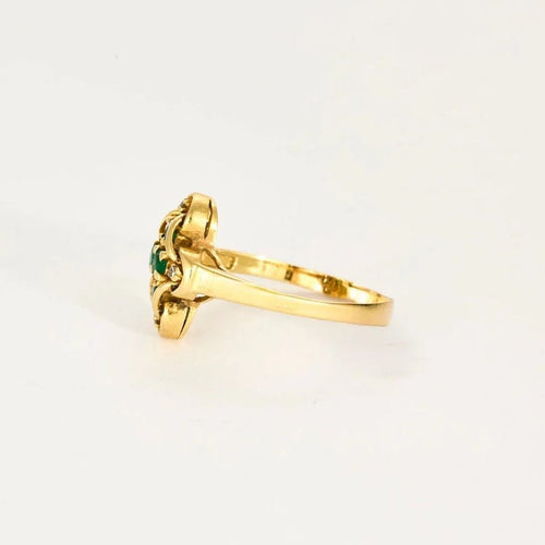 Bague 60 Bague L'Esmeralda en or jaune 750, émeraudes et diamants 58 Facettes LP1291/10