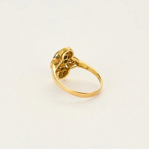 Bague 60 Bague L'Esmeralda en or jaune 750, émeraudes et diamants 58 Facettes LP1291/10
