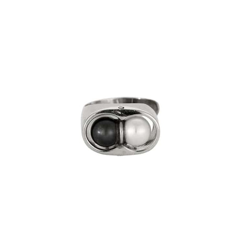 Bague 49 Pierre Cardin - Bague ovale en or jaune 750 avec perles 58 Facettes LP1184
