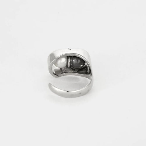 Bague 49 Pierre Cardin - Bague ovale en or jaune 750 avec perles 58 Facettes LP1184