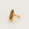 Bague 52.5 Art déco - Bague en or jaune 18 carats et quartz fumé 58 Facettes LP1151