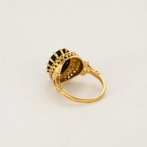 Bague 55 Bague fleur en or jaune 750 et or blanc, saphir et diamants 58 Facettes LP1172/11