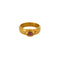 Bague 58 Ωζα - Bague jonc martelé en or jaune brun 750 sertie d’une spinelle rose 58 Facettes LP1182