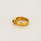 Bague 58 Ωζα - Bague jonc martelé en or jaune brun 750 sertie d’une spinelle rose 58 Facettes LP1182
