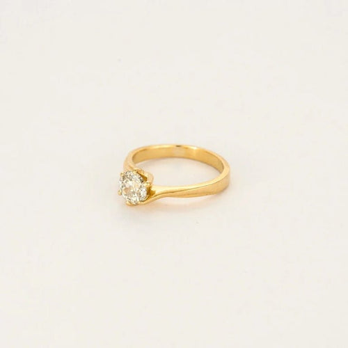 Bague 51 Solitaire - Bague en or jaune 750 et diamant 0,84 ct 58 Facettes LP1331/11