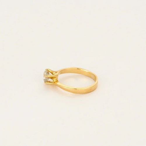 Bague 51 Solitaire - Bague en or jaune 750 et diamant 0,84 ct 58 Facettes LP1331/11