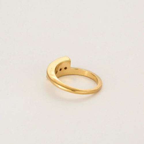 Bague 56.5 Bague d’union en or jaune 18K et 3 diamants 58 Facettes LP1348/11