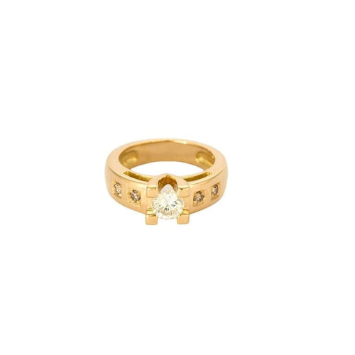 Bague 53 Bague solitaire en or jaune 18 carats et diamants 0,88 ct 58 Facettes LP1016-LP1043