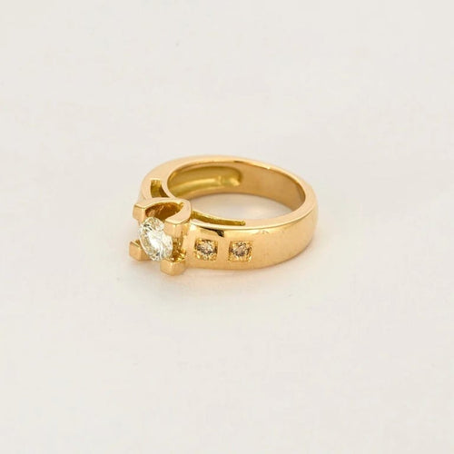 Bague 53 Bague solitaire en or jaune 18 carats et diamants 0,88 ct 58 Facettes LP1016-LP1043
