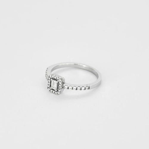Bague 54 Bague solitaire en or blanc 750 sertie de diamants 58 Facettes LP1110/13