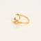 Bague 53 Bague Toi et Moi en or jaune et blanc avec saphir rose et perles 58 Facettes LP1155