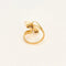 Bague 53 Bague Toi et Moi en or jaune et blanc avec saphir rose et perles 58 Facettes LP1155