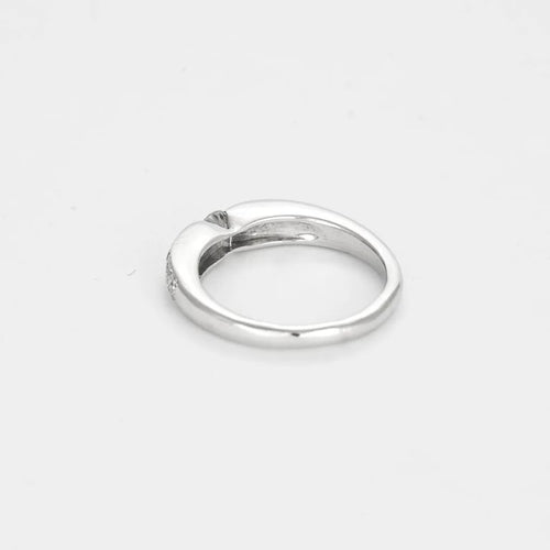Bague 58.5 Alliance en or blanc 585/1000 et diamants 58 Facettes LP1146