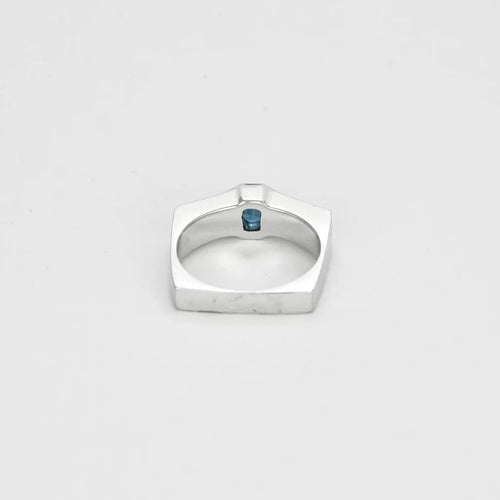 Bague 54 Bague bandeau Prestige en or blanc 18K et saphirs 58 Facettes LP1175