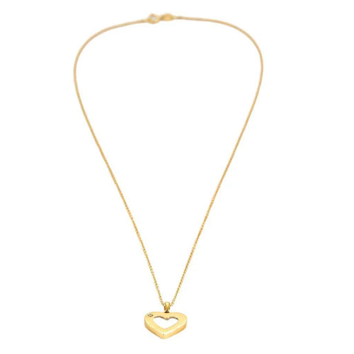 Collier Candela - Collier cœur en or jaune 750 et diamants 58 Facettes LP1141-LP1142