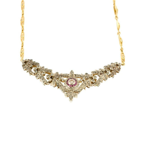 Collier Collier - Diamants et rubis en or jaune 750/1000 58 Facettes LP1320/9