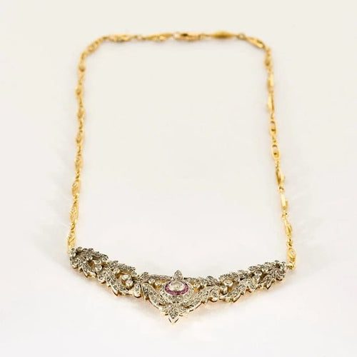Collier Collier - Diamants et rubis en or jaune 750/1000 58 Facettes LP1320/9