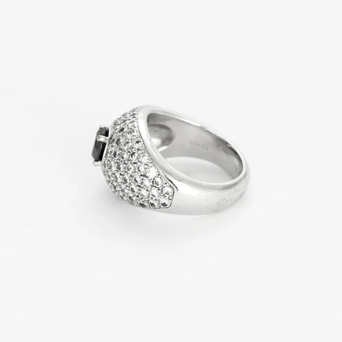 Bague 57 Bucherer - Bague jonc en or blanc 750 sertie de diamants 58 Facettes LP1334/11