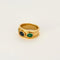 Bague 50 Ciel et Nature - Bague en or jaune 750, saphir et émeraudes 58 Facettes LP1227/15