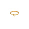 Bague 54 Bague solitaire jonc en or jaune 750 sertie d’une perle de culture 58 Facettes LP1271/BET