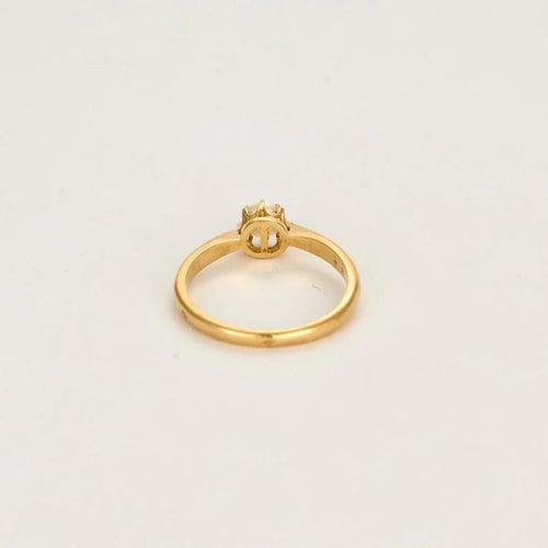Bague 54 Bague solitaire jonc en or jaune 750 sertie d’une perle de culture 58 Facettes LP1271/BET