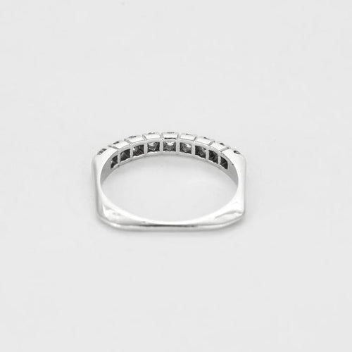 Bague 53.5 Alliance - Bague en or blanc sertie de diamants 58 Facettes LP1225/11