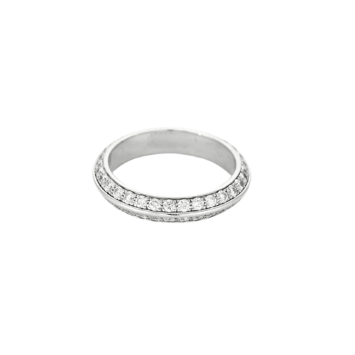 Bague 52 Boucheron - Bague alliance en or blanc sertie de diamants 58 Facettes LP1229/11