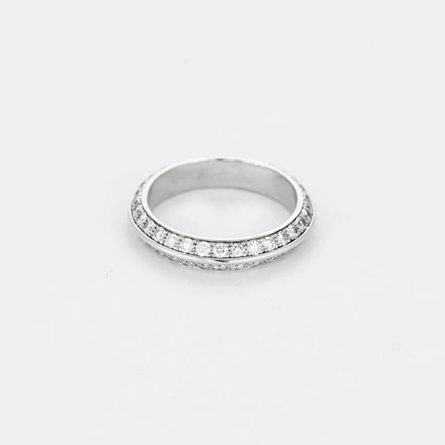 Bague 52 Boucheron - Bague alliance en or blanc sertie de diamants 58 Facettes LP1229/11