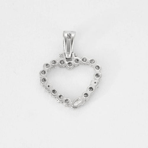 Pendentif Pendentif cœur en or blanc et diamants 58 Facettes LP1148