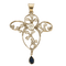 Pendentif Pendentif napoléonien - Croix en deux ors, saphir et diamants 58 Facettes LP1176