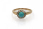 Bague 52 Bague ancienne en or jaune 14 carats, turquoise et diamants 58 Facettes 11842