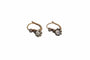 Boucles d'oreilles Boucles d'oreilles anciennes fleur en or jaune 18 carats et diamants 0,68 ct 58 Facettes 9579