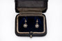 Boucles d'oreilles Boucles d'oreilles anciennes fleur en or jaune 18 carats et diamants 0,68 ct 58 Facettes 9579