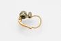 Boucles d'oreilles Boucles d'oreilles en or jaune et blanc avec diamants 58 Facettes 10190-4